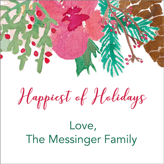 Christmas Branches Gift Stickers